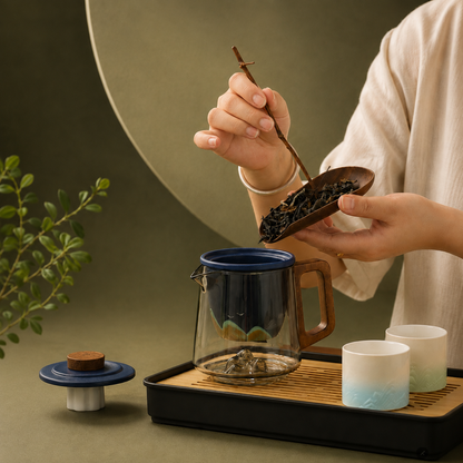 Portable Ceramic Tea Set with Travel Case