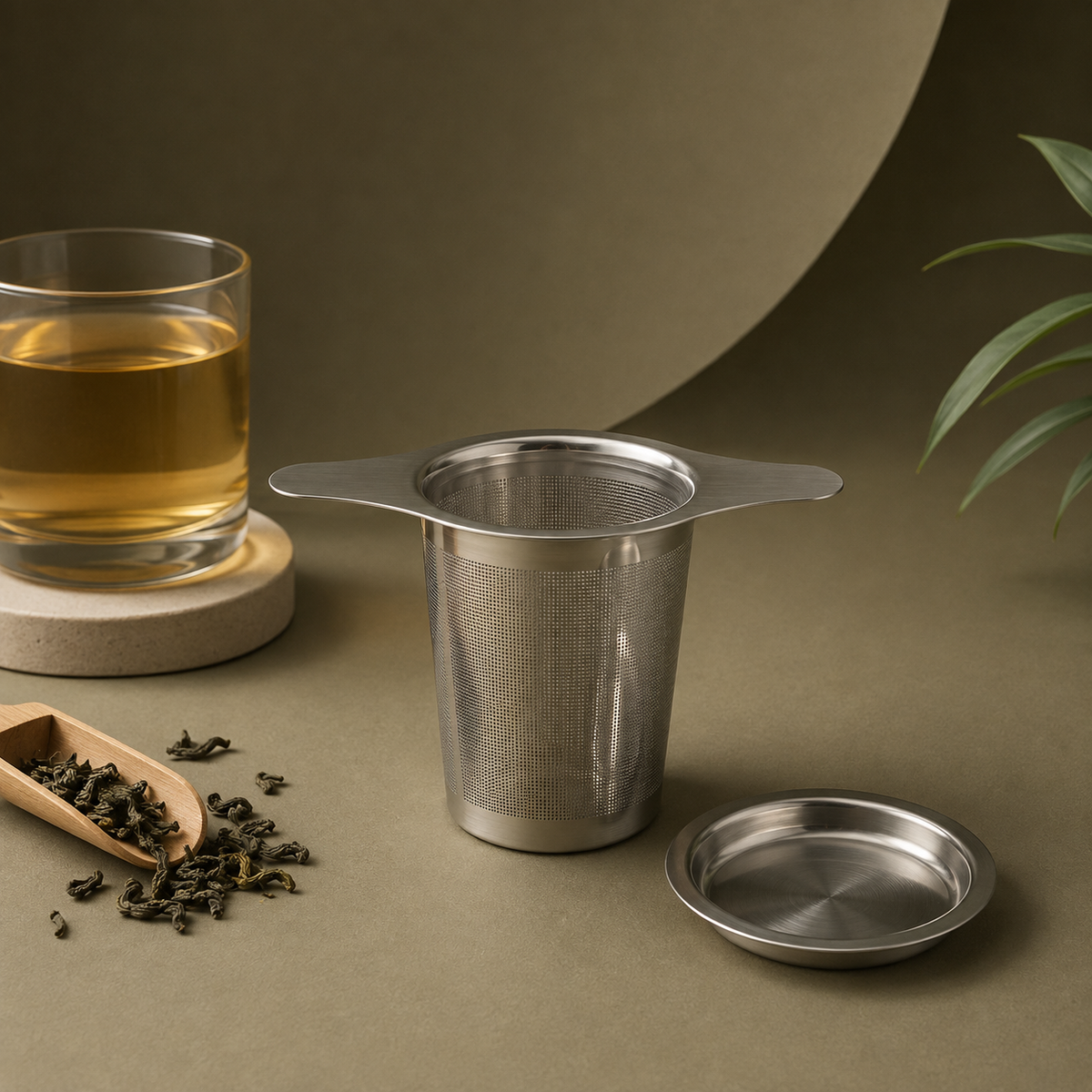 Double Ear - Stainless Steel Tea Infuser with Cover