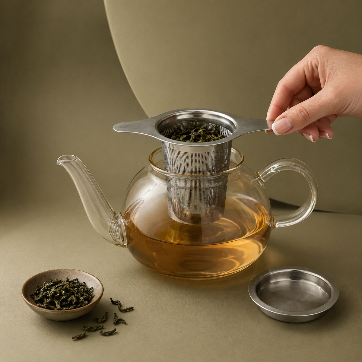 Double Ear - Stainless Steel Tea Infuser with Cover