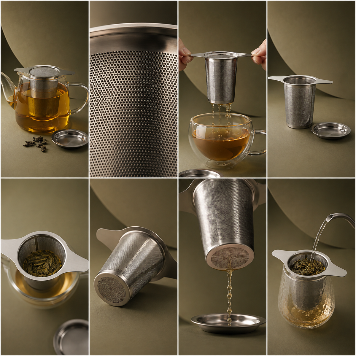 Double Ear - Stainless Steel Tea Infuser with Cover
