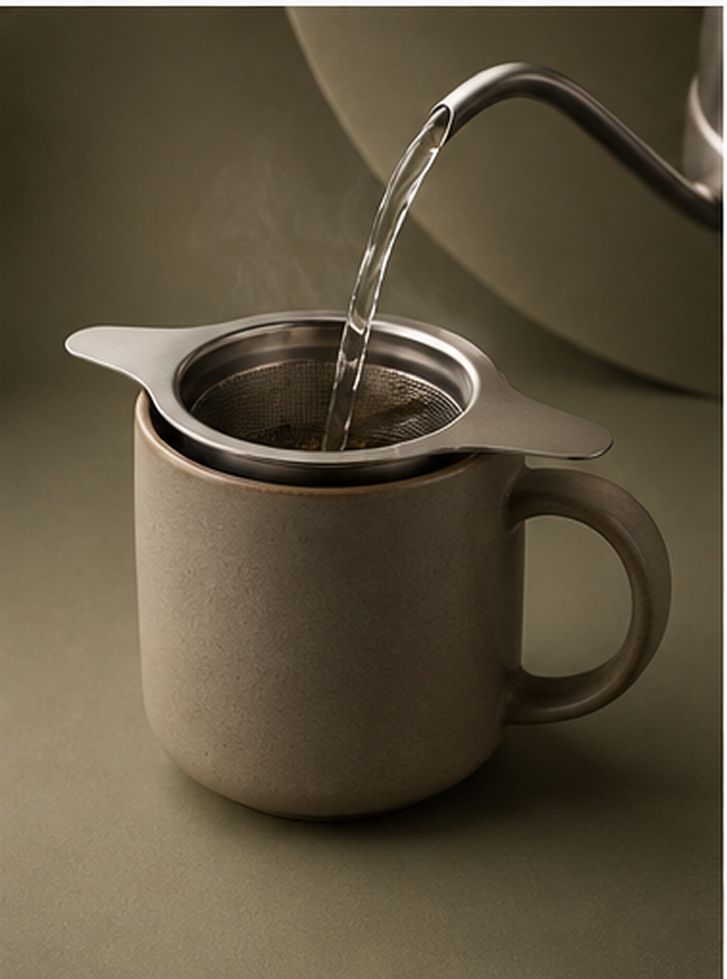 Double Ear - Stainless Steel Tea Infuser with Cover